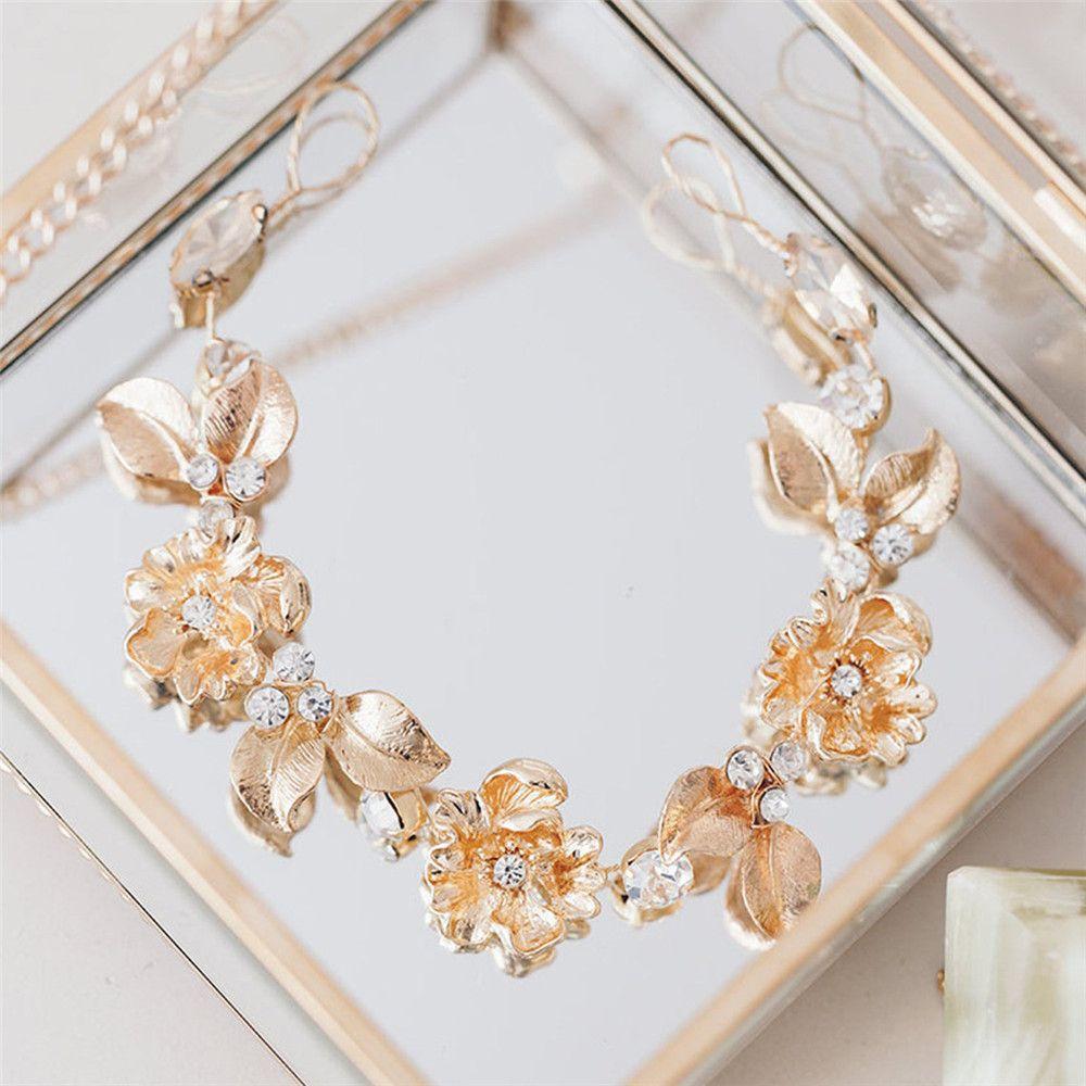 Wedding Hair Ornament Rhinestone Handmade Hair Pins Crystal Headband Bridal Hairpin Tiara Jewelry