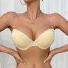 Women Strapless Invisible Bra Party Wedding Dress Backless Wire Push Up Bras 70-85 B C Cup Underwear Pure Color Lingerie