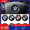 BABC1 For BMW 1Pcs 45mm Car Steering Wheel Badge Emblem Sticker Auto-Styling For BMW E36 E46 E53 E90 E60 E61 E93 E87 X1 X3 X5 X6 F30