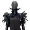 Punk Feather Shawl Natural Feather Fake Collar Luxury Feather Shoulder Cape  Cosplay