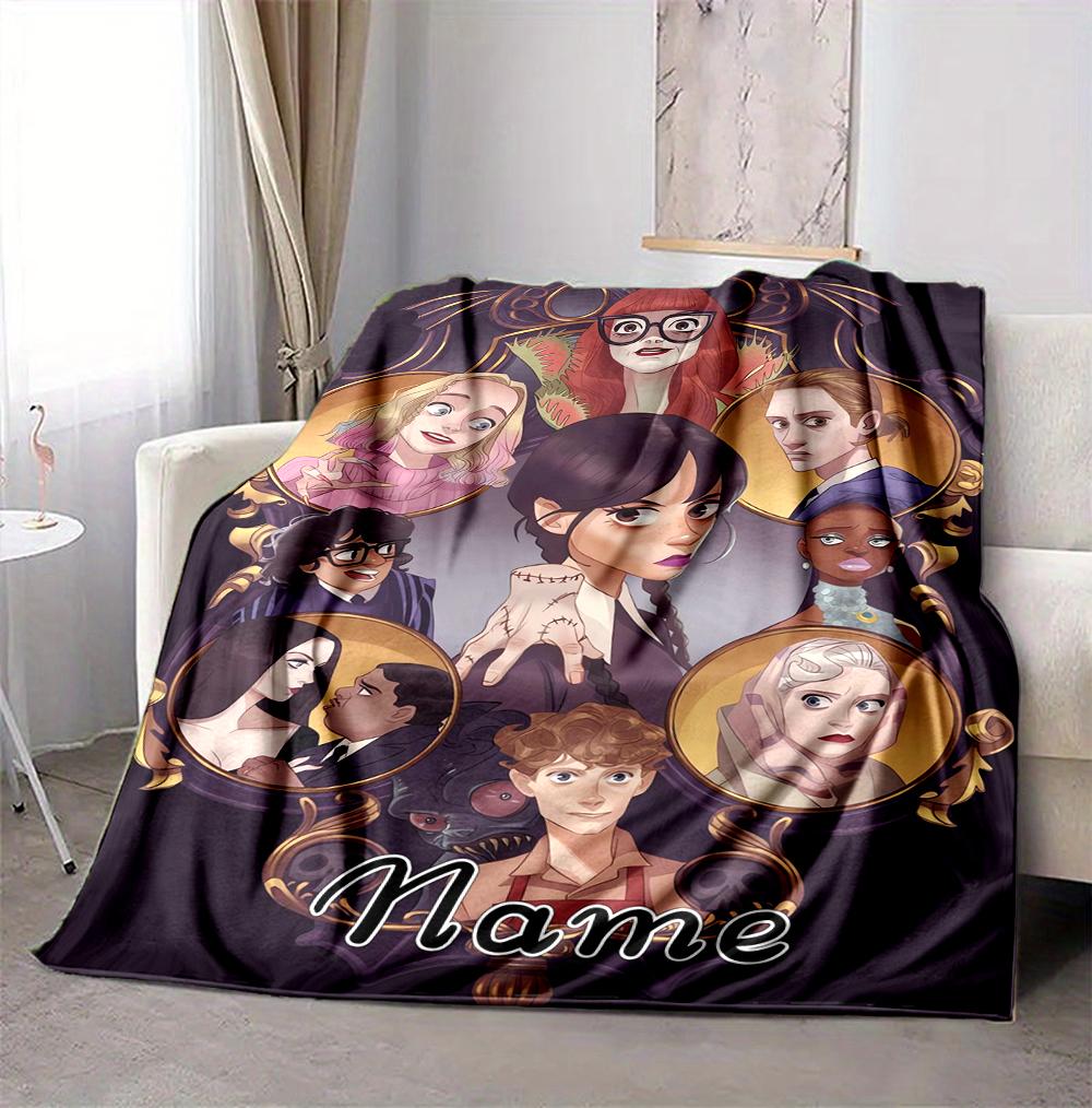 Custom Name Night Cello Flannel Blanket Throw Blanket Soft Warm Sofa Bed home Decor Unique Gift