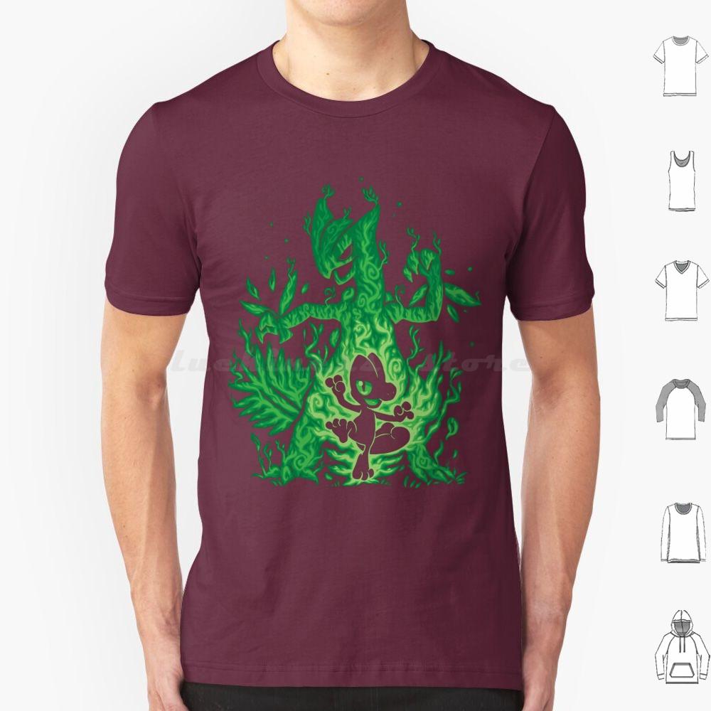 Silhouette : Grass Lizard Evolution T Shirt Big Size 100% Cotton Silhouette Evolution Generation 3 Pókèmón P ? K ? Chü Tr ? ? ?