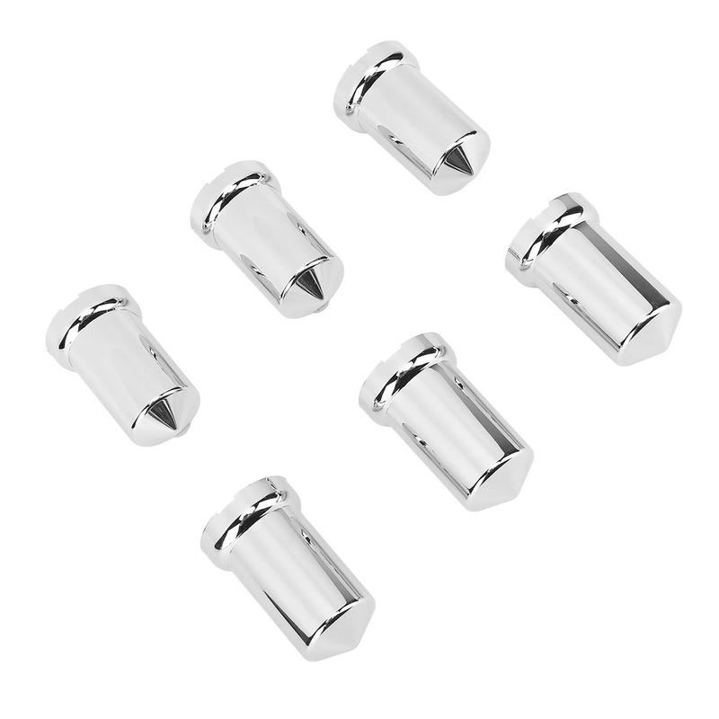 Lug Nut Covers ABS Chrome Corrosion Resistant Anti Rust 33mm Flanged Lug Nut Caps for Trucks Trailers and Vehicles
