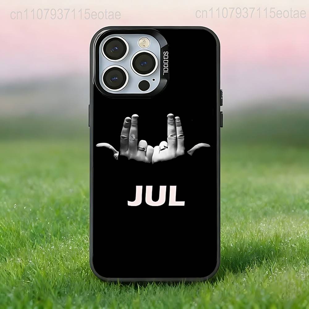 J-Julien M-Mari Jul Phone Case For iPhone 17,16,15,14,13,12,11,Pro,XS,Max,Plus,Mini,SE4,E Black Matte Shockproof Cover