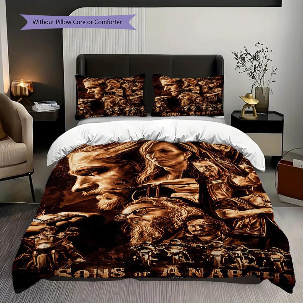 Skull Warrior Set Bedding 1 Duvet Cover 2 Pillowcase Without Core Soft And Comfortable Christmas Birthday Gift Bedding Set Bedding
