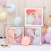 1st Birthday One Balloon Box Letter Print Clear Baby Shower Box Boy Girls Carnival Circus Birthday Decoration