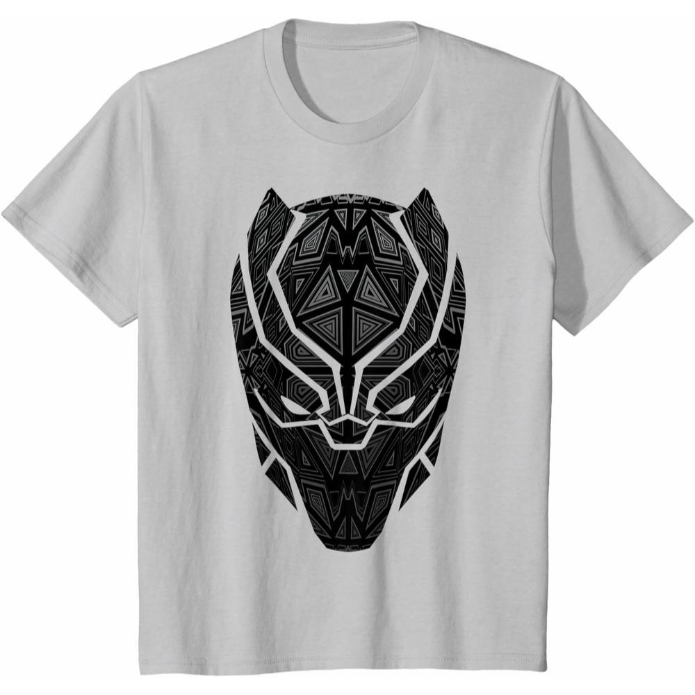 Black Panther Mask Marvel TShirt Texture Unisex Short Sleeve Soft Cotton Slim Fit Crew Neck Stylish Top for Men  Women