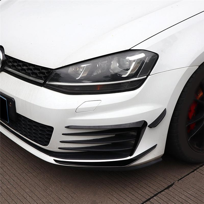 A03E-Передний сплиттер бампера для VW GOLF 7 MK7 GTI 2013-2016 Накладка на противотуманную фару Воздухозаборник Заслонка Канард Комплект обвеса