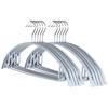 Hangers for Shape Retention Hanger for Everything from Laundry To Suit Silver Set of 10 [Expo Brand] Arched, Non-Slip [One Storage] Multi-Function