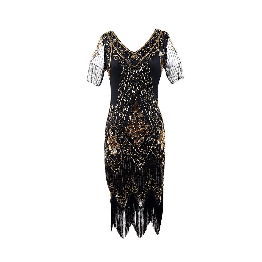 Glitter Dress Performance Dress 1920S Retro Glitter Dress