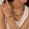 Jewelry Stainless Steel Bracelets Necklaces for Women Trendy Versatile Accessories with Hematite Resin Unique Style