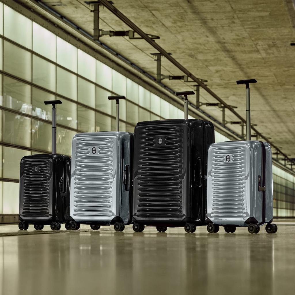 Airox Global Ультралегкий чемодан для переноски, сумка для путешествий, деловых поездок, бесшумный, с двумя колесами, застежка-бабочка, тип молнии, 33 л, черный 612497