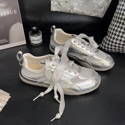 Женская новая ретро дышащая спортивная и повседневная обувь летняя женская универсальная обувь на плоской подошве белая