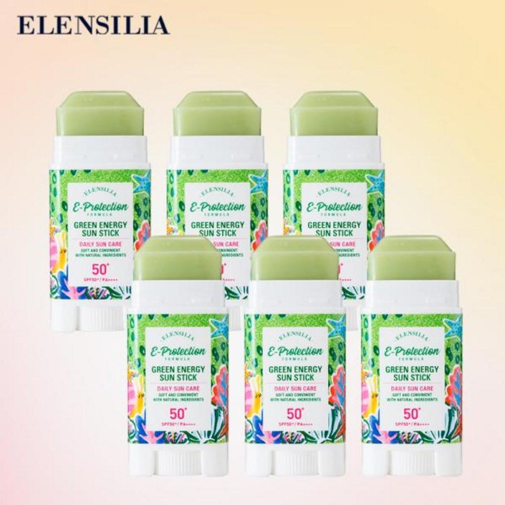 Ellensila Green Energy Солнцезащитный стик Нежирный, мягкий солнцезащитный стик [Эленсилла] Green Energy 6 видов, 16 г, 6 штук