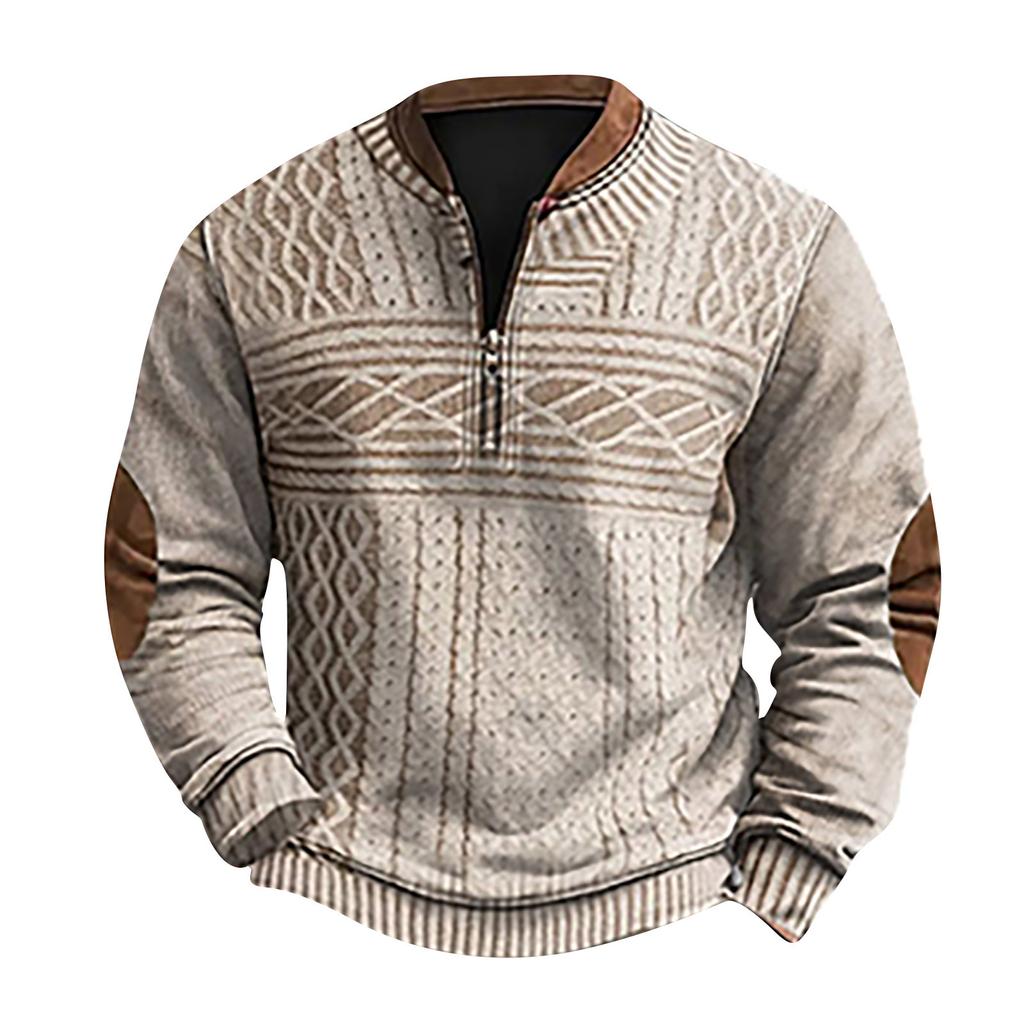 Мужская повседневная толстовка в стиле ретро с градиентным принтом