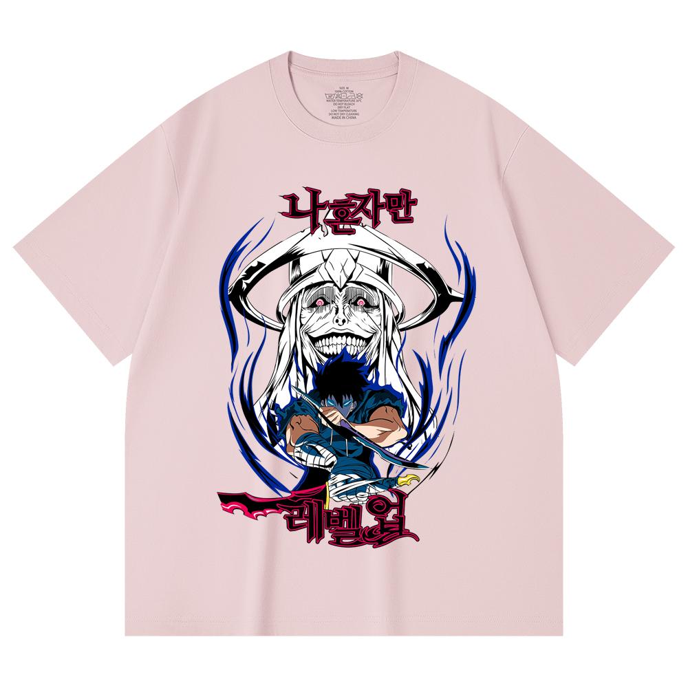 230 Gsm 100% Cotton Solo Leveling V9 Print Unisex Heavy Cotton T Shirt