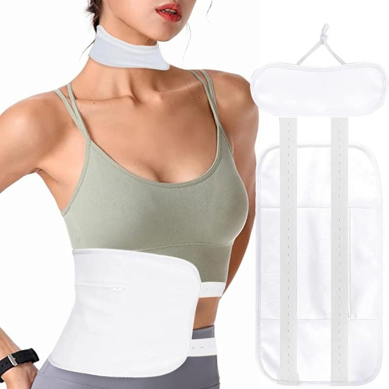 2 шт. многоразовое касторовое масло для детоксикации печени, ремешок для ухода за щитовидной железой, запорами и воспалениями, обертка на талию и шею (без масла)