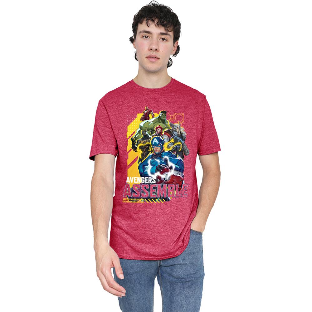 Marvel Rivals Unisex Adult Assemble Avengers Heather T-Shirt