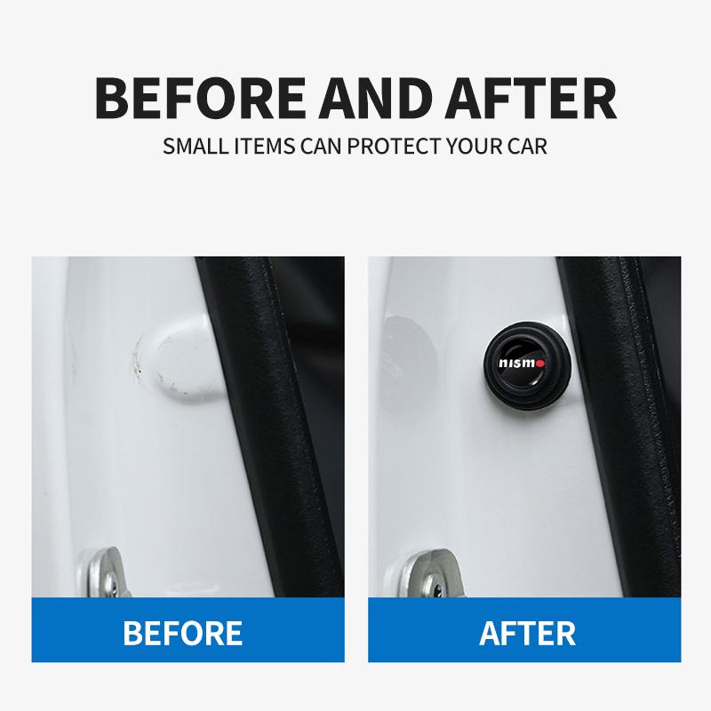 New Car Door Shock Stickers Absorber Soundproof Buffer Pier pad For Nismo Nissan Tiida Teana Skyline Juke X-trail Almera Qashqai