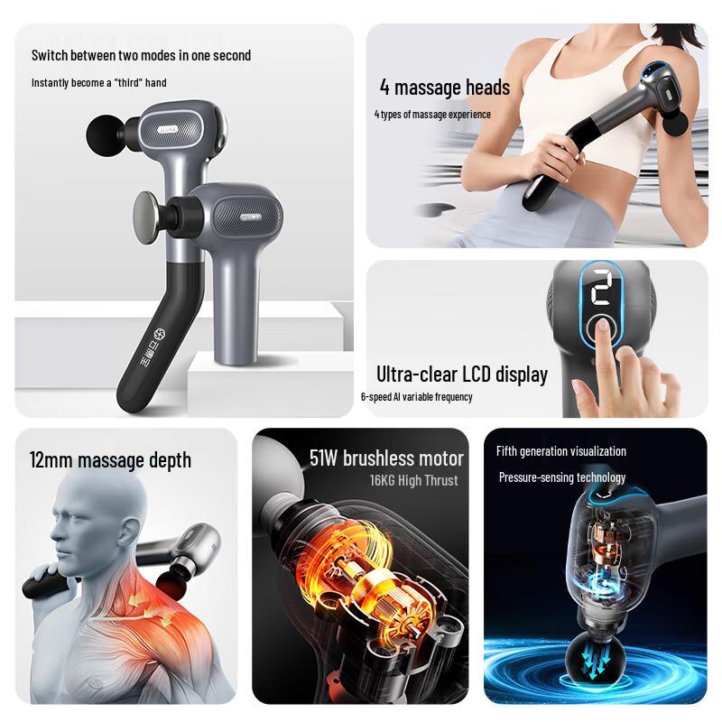 Yun Kang Bao Mini Hot Compress Massage Gun CN plug (adapter included)