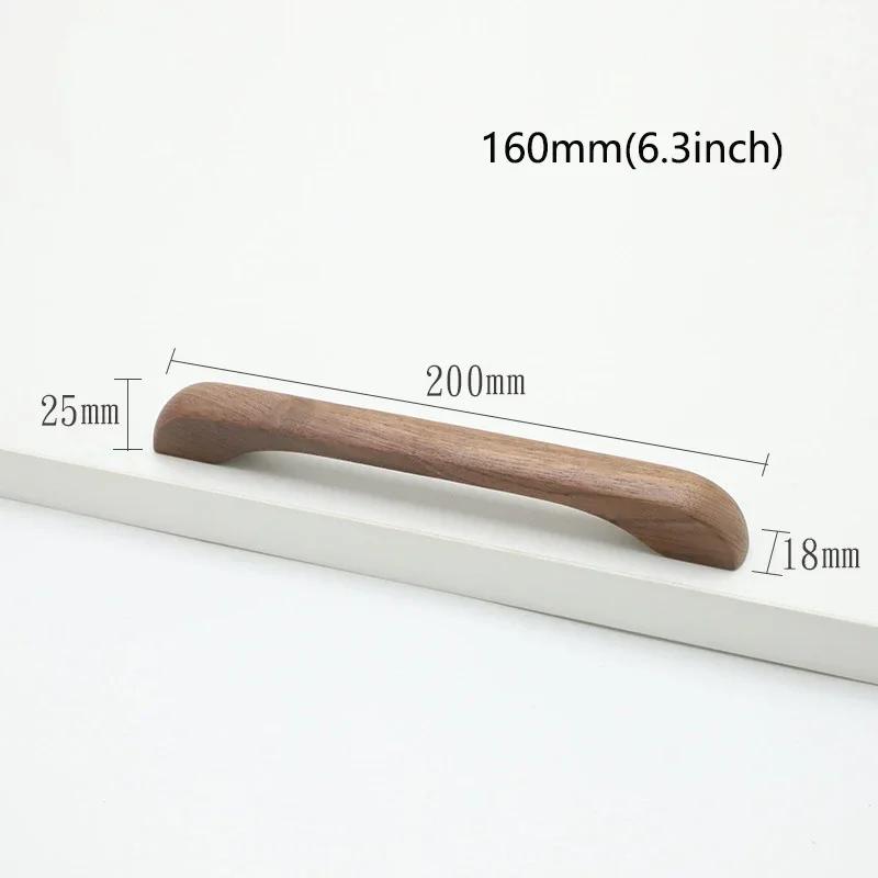 Solid Wood Cabinet Door Handle Retro Solid Wood Children's Room Style Cabinet Shoe Cabinet Drawer Single Hole Wooden Handle