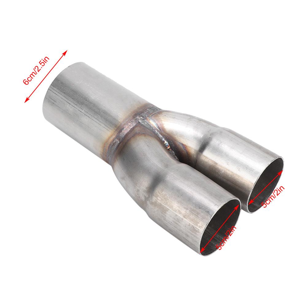 Коллектор выхлопной трубы из нержавеющей стали 2 дюйма, двойной вход, одинарный выход 2,5 дюйма