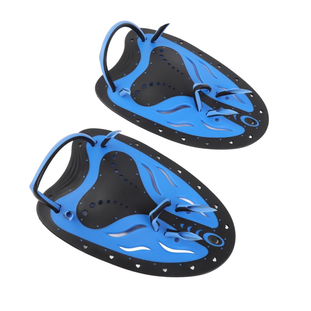WHALE Swimming Diving Hand Fins Paddles Webbed Training Fin Scuba Equipment (Blue L)