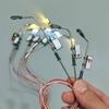 5pcs 3V Miniature Street Lamp Model Stainless Steel Model Making Led Light Table Scene Layout Kits