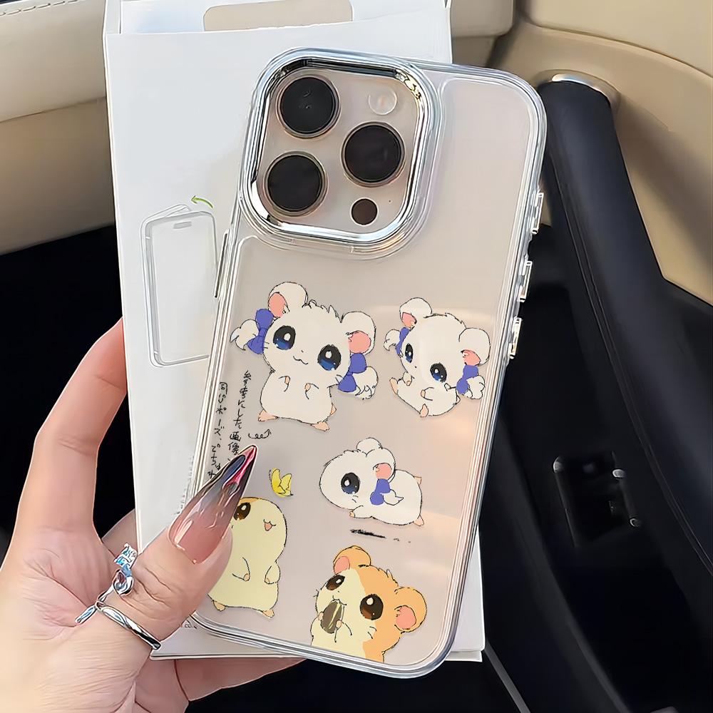 Cute Hamster Phone Case for Xiaomi Redmi Note A5 A3 15 14 13 14c 13c 12 11 12s 12c 10c 10 9 Pro Plus 4G 5G Transparent Cover