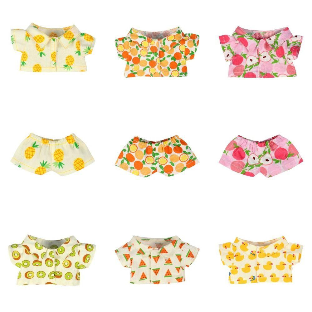 Toy Accessories Doll Fruit Beach Pajamas Overall Clothes Plush Toy Clothes 20cm Cotton Doll