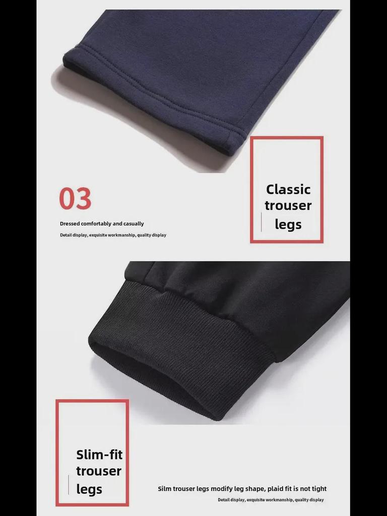 Men's 2024 Winter Lambskin Velvet-Lined Sweatpants - Thick, Warm, Casual Sportswear Trousers