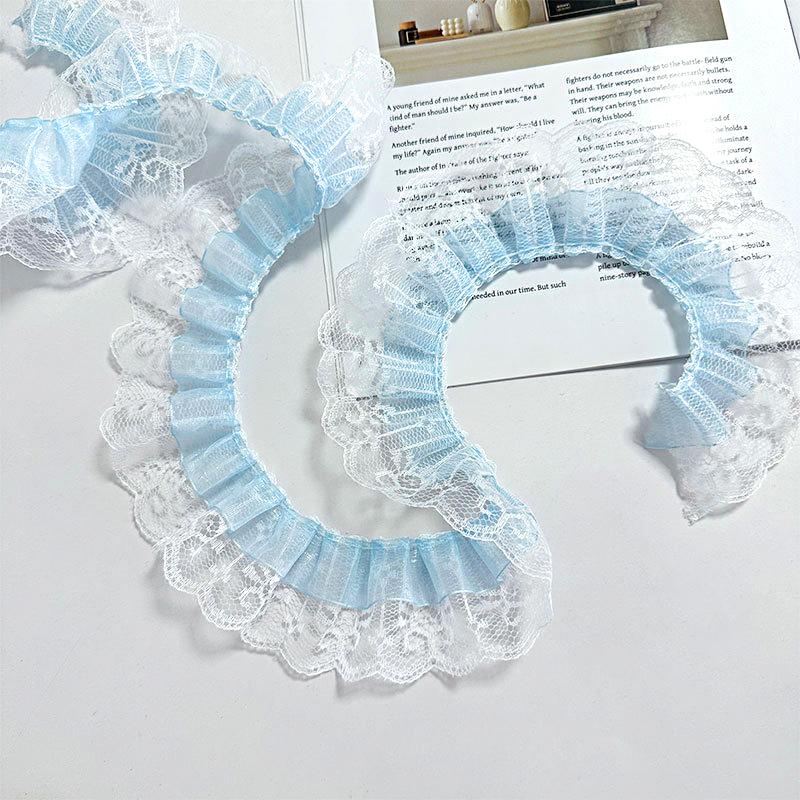 5см*4,5м Органза DIY Рюши Декоративные Аксессуары Полиэстер Ручная работа Кукольная одежда Платье Ткань Принадлежности 6 Цветов