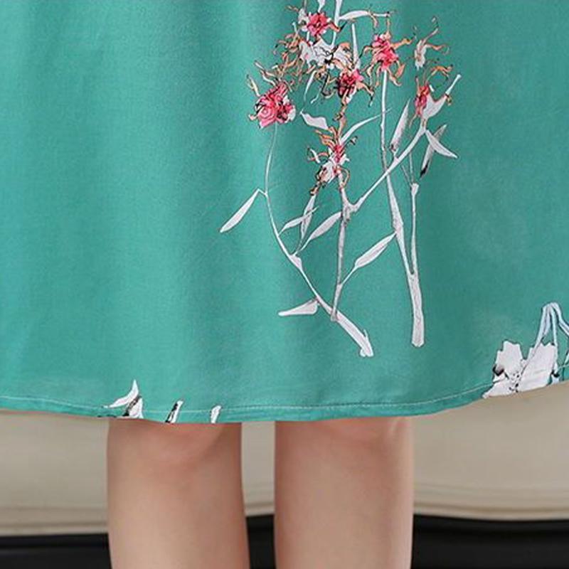 Женское летнее свободное платье с короткими рукавами, домашняя одежда, хлопковая шелковая пижама