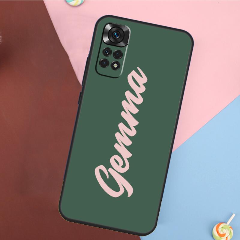 Персонализированный чехол с индивидуальным именем и подписью для Redmi Note 12 Pro 8 9 10 11 Pro Note 9S 10S 11S 8T Redmi 10 12C 9C 10A 10C