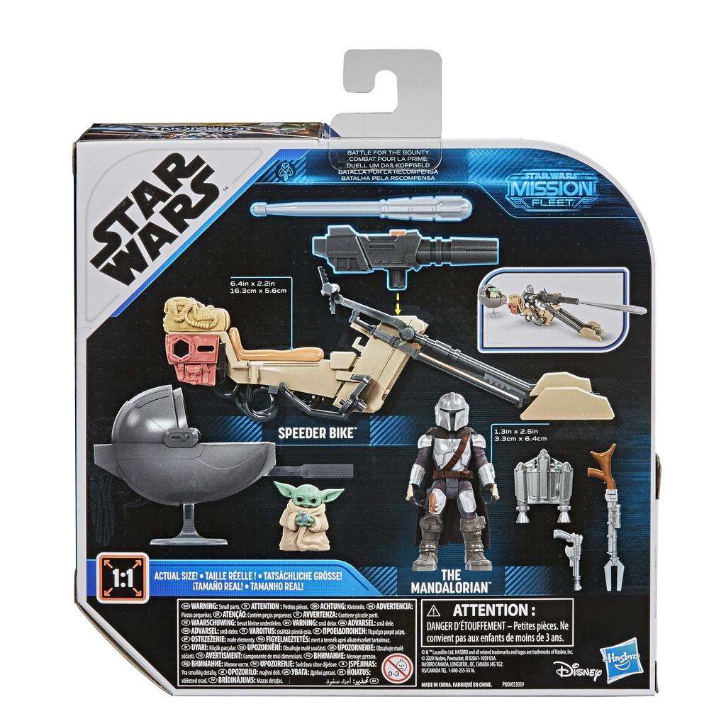 Star Wars Mission Fleet Minifigure Vehicle Pack Mandalorian with Speeder Bike STAR WARS 2020 MISSION FLEET Figure Vehicle Pack MANDALORIAN WITH