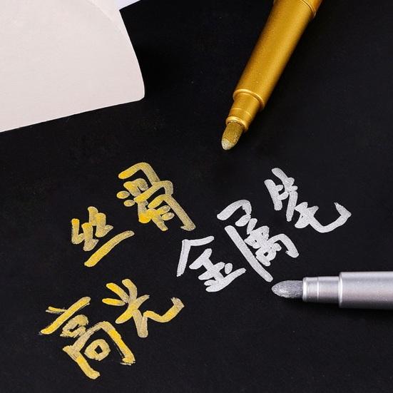 Ручка Yousheng для подкрашивания, гладкое письмо, маркер с металлическим пигментом, с утолщенным волокнистым наконечником, эластичный амортизатор, краска для стекла