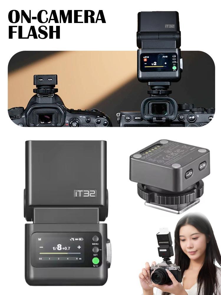 For Shenniu iT32 Magnetic Modular Flash Set with X5 TTL Wireless Flash Trigger Touchscreen Control Accessories