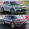 Car Front Bumper Lip Spoiler Splitter Diffuser For Volkswagen Tiguan MK2 R-Line Pre-facelift 2016-2020 ABS Black Bodykits Tuning