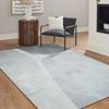 Tapis salon doux moderne motifs géométriques gris 120x160