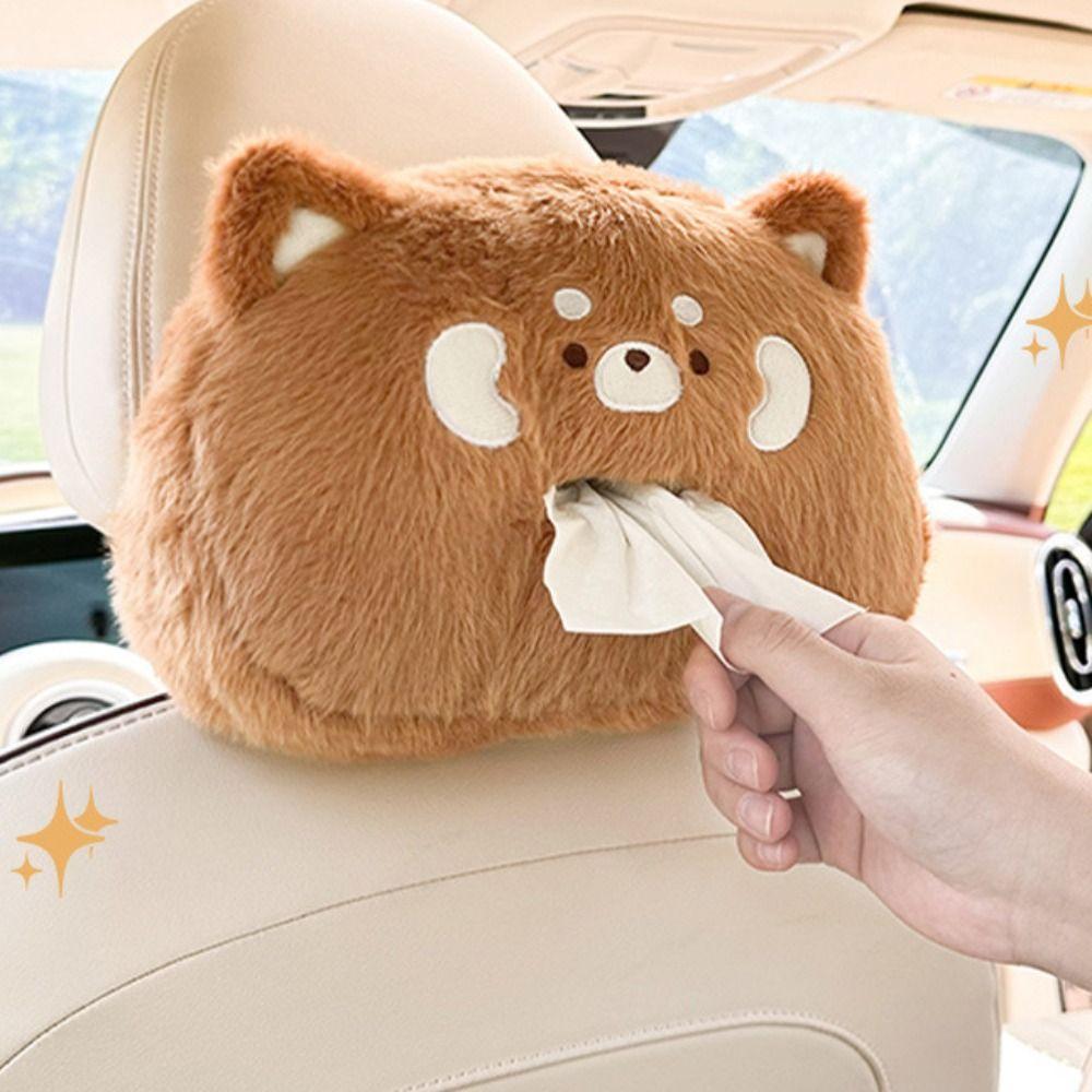 Cute Car Napkin Holder Support Neck Automobile Tissue Box Sun Visor Tissue Holder Backseat