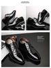 Мужские блестящие туфли из кожи со шнуровкой и острым носком 2024 года