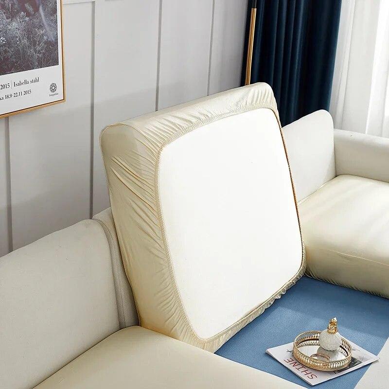PU Leather Sofa Seat Cushion Covers Waterproof Anti-dirty Slipcover Seat Protector Corner L-shaped Sofa Cover 1/2/3/4 Seater