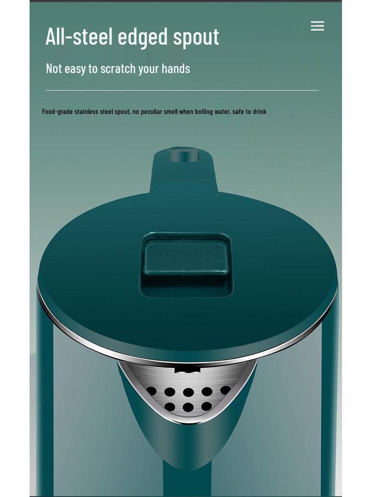 Прочный электрический чайник из нержавеющей стали - большой емкости, с термоизоляцией, термостатический, новая модель для домашнего использования