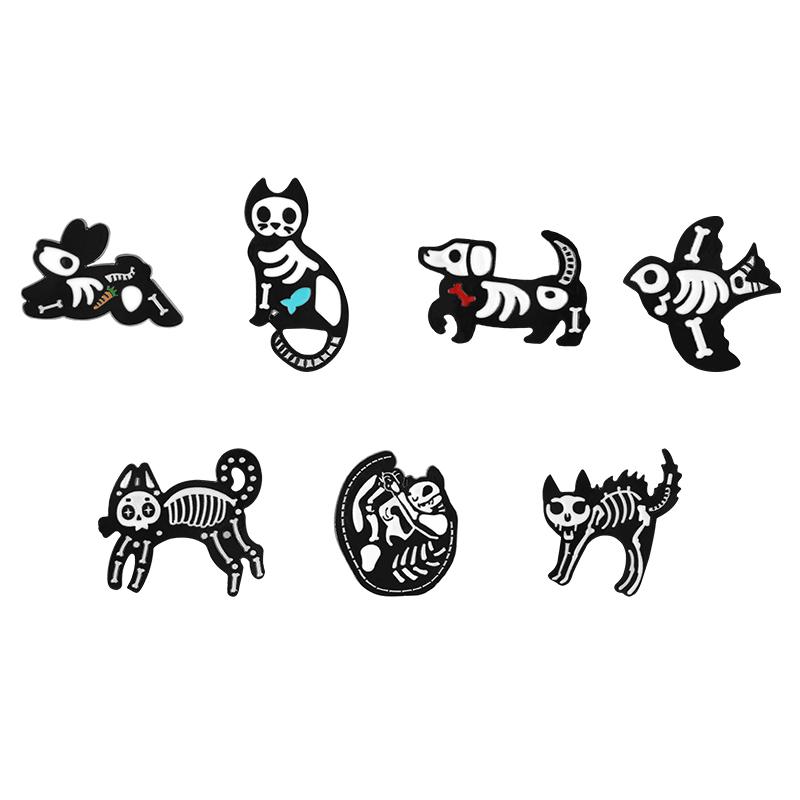 2-8Pcs/Set Cute Bear Cats Enamel Pins Cartoon Animal Car Ball Brooch Funny Custom Metal Pin Denim Backpack Lapel Badges Jewelry