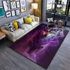 Majestic wolf in mystical smoke carpet Yoga living room room decor children's crawling mat doormat area rug games mat