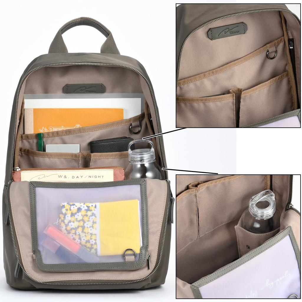 И дневной рюкзак Haun Beautiful Commuting to School Business Backpack дюймовый ПК A4 Файловый отсек Сиреневый розовый В40 x Ш28 x Г16 см [Double Night] 13.3