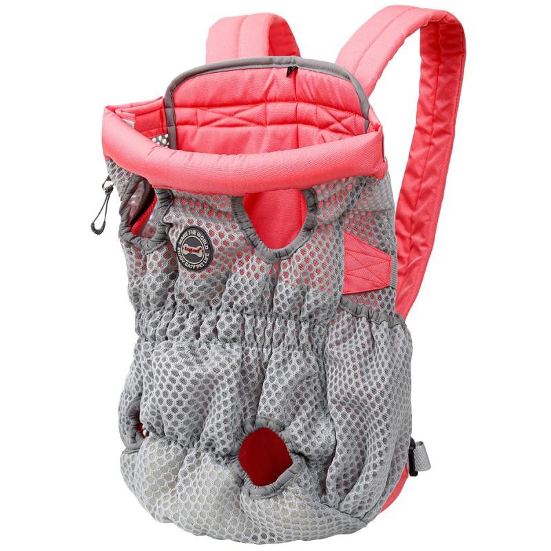 Pet Carrier Backpack Dogs Cats Breathable Mesh Front Chest Harness Style Portable Travel Bag