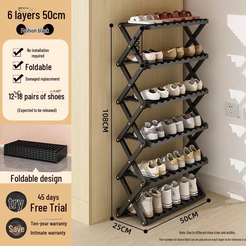 Складная пылезащитная полка для обуви: Многослойный шкаф для обуви для прихожей и гостиной, легко собирается