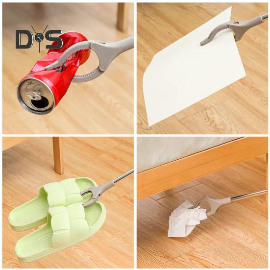 Trash Folder with Push Handle Design Foldable Portable Garbage Clip with Rubber Anti-Slip Chuck Storage Trash Clip