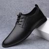 Кожаная обувь осень и зима дышащая тонкая кожа деловая модельная мужская обувь мягкая подошва ремешок и однослойная кожа мужская повседневная обувь